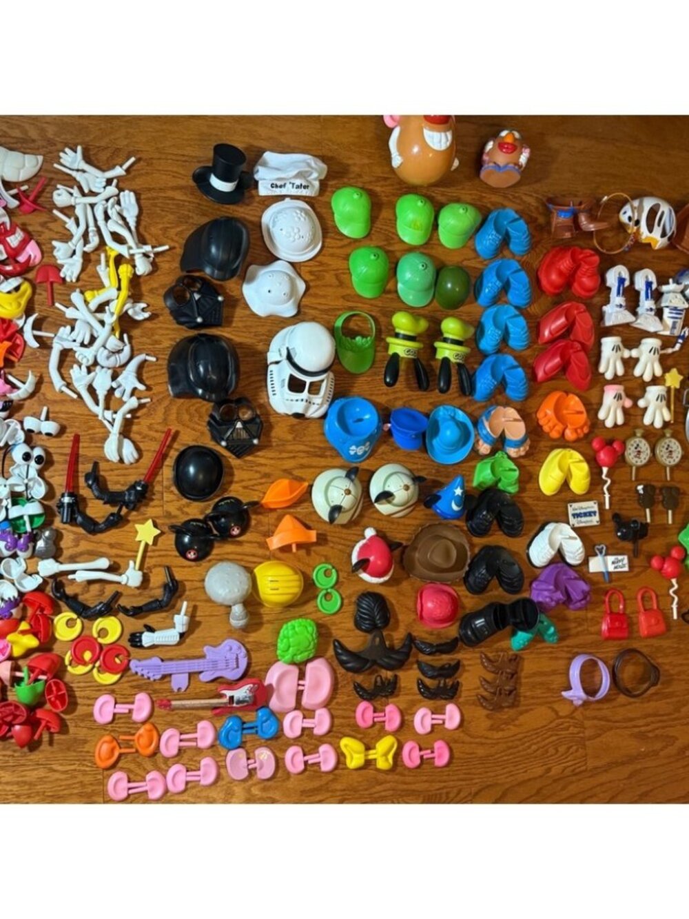 ENORMOUS LOT Mr. Potato Head 150+ Accessories -Disney, Star Wars, Toy Story EUC